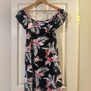 LIKE NEW TOMMY BAHAMA Ginger Flowers Ruffle Swim dress size medium